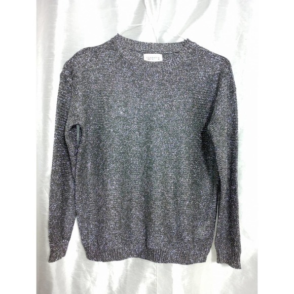 COMPAÑIA Fantastica Spain metallic silver sweater pullover - Picture 1 of 3